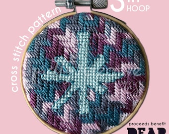 Andrew McMahon Jack's Mannequin Asterisk Cross Stitch Pattern - Fits a 3 inch hoop