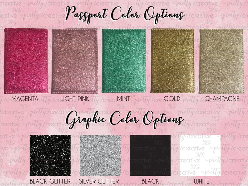 Metallic Faux Leather Passport Cover Catch Flights Not Feelings