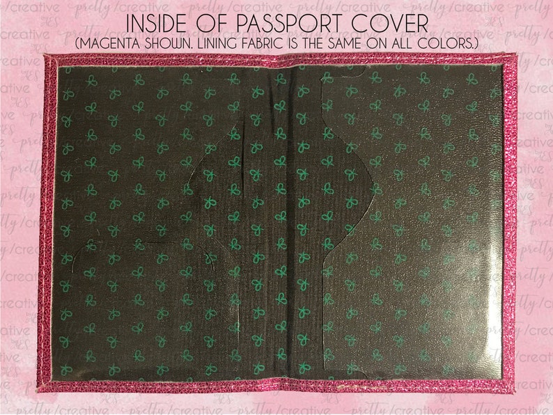 Metallic Faux Leather Passport Cover Catch Flights Not Feelings