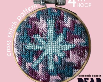 Andrew McMahon Jack's Mannequin Asterisk Cross Stitch Pattern - Fits a 4 inch hoop