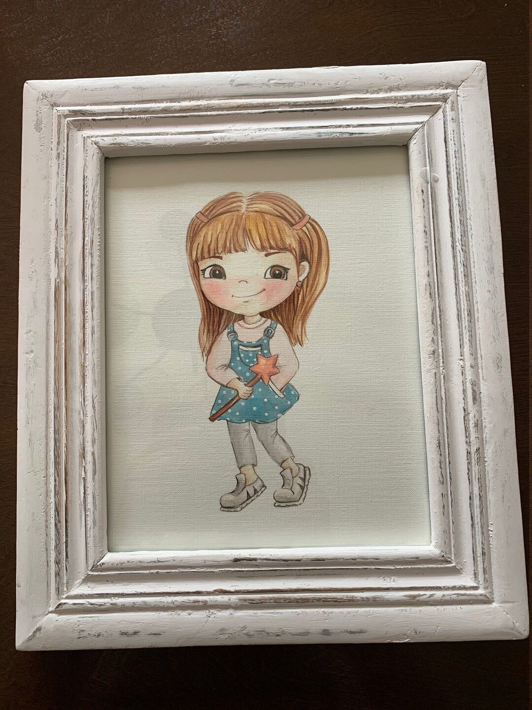 Little Girl Framed Picture Etsy