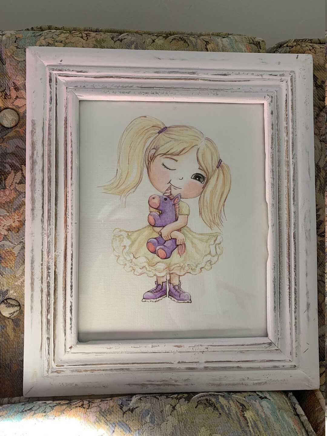 Little Girl Framed Picture Etsy