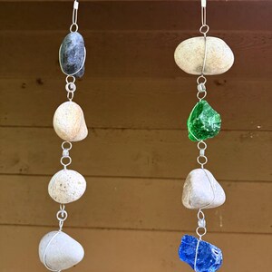Mini-Raining Rocks - Hanging Stone Garden Sculpture/Garland