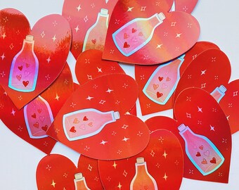 Holographic Love Potion Sticker