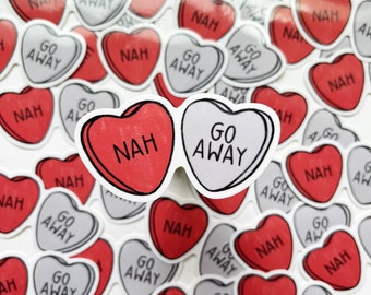 Anti Valentines Conversation Hearts Sticker