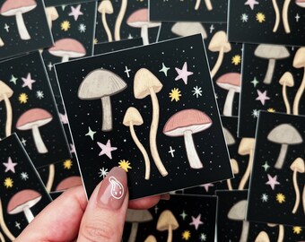 Mushroom Starry Sky Sticker