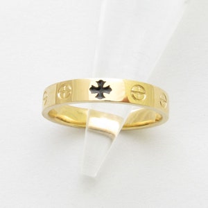 RR2053-S  Sterling Silver 925 Solid Rosary Ring Cross