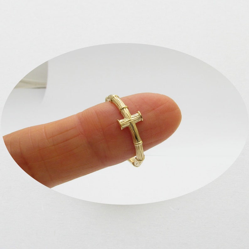 RR2068-S Sterling Silver 925 Solid Rosary Ring Cross - Etsy