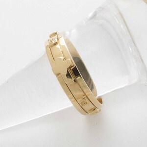 RG987 Rosenkranz Ring K14 K18 Nicht Spinning Solid Gold Rose Kreuz