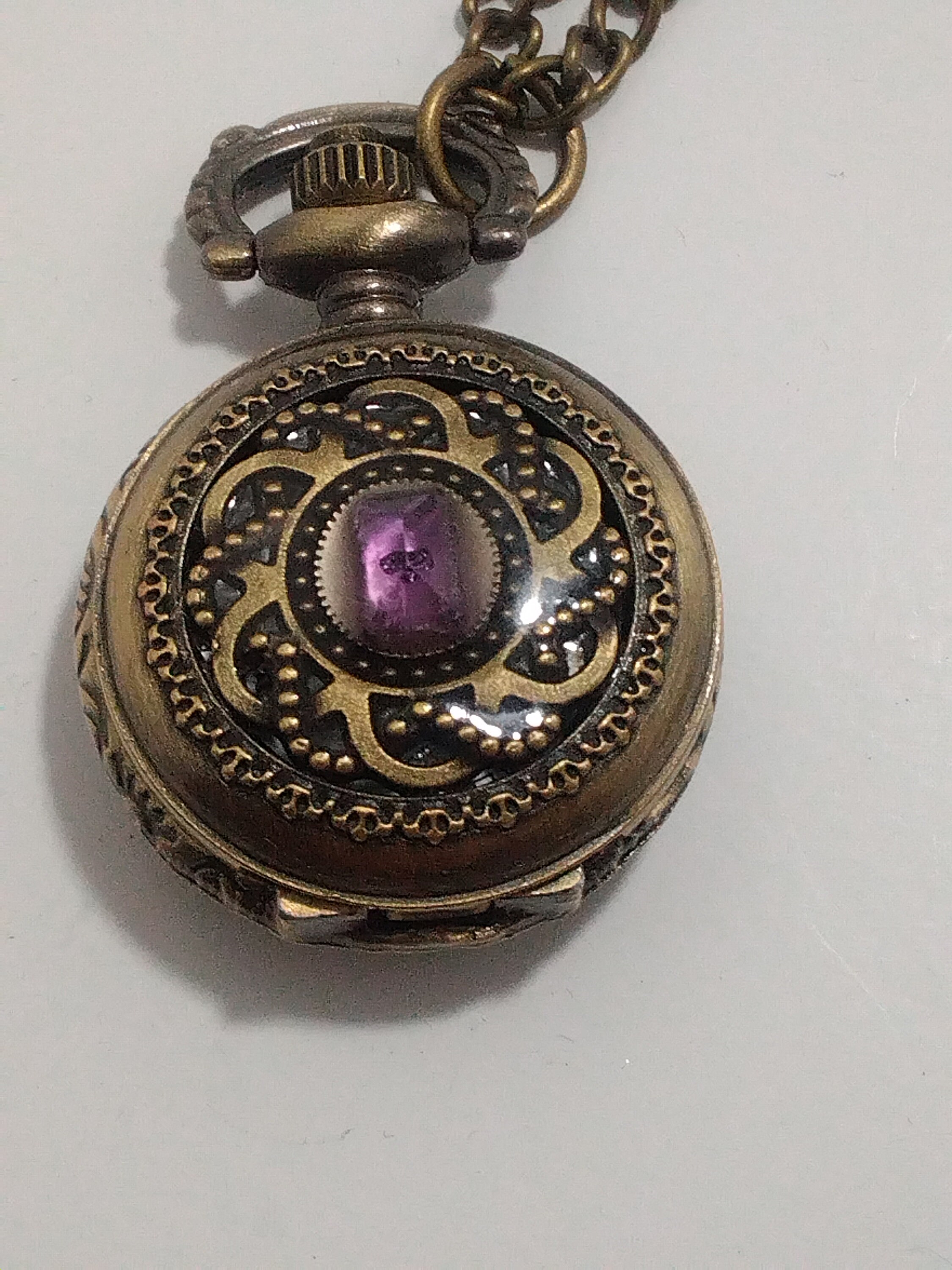 Pyramid Crystal Watch Rectangle Gear Pyramid Locket Watch - Etsy