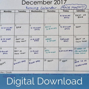 Printable Fitness Calendar Pages, 2017 Calendar