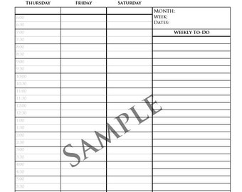 Printable Self Management Planner Pages [To-Do List Edition] Appointment Book, Day Planner, Weekly Planner, Time Management Calendar, 8.5x11