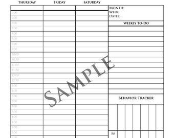 Printable Self Management Planner Pages, Appointment Book, Day Planner, Weekly Planner, Time Management Calendar