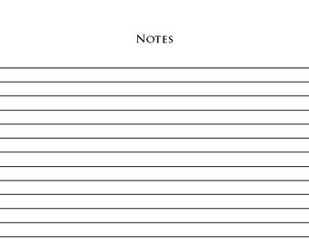 Free Lined Note Pages, To Do List for your Self Management Planner