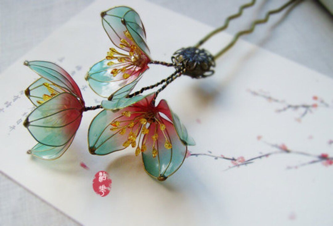 Oriental Vintage Style Plum Blossom Hair Stick Hanfu Hair