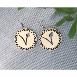 Vegan logo earrings