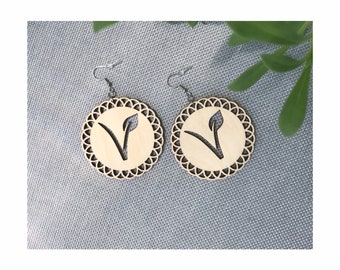 Vegan logo earrings