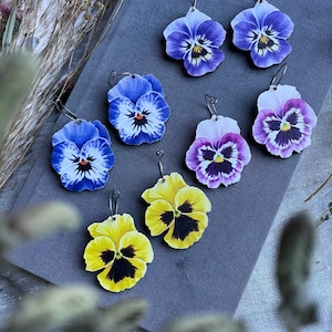 Pansy earrings