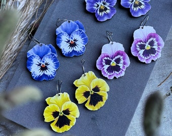 Pansy earrings