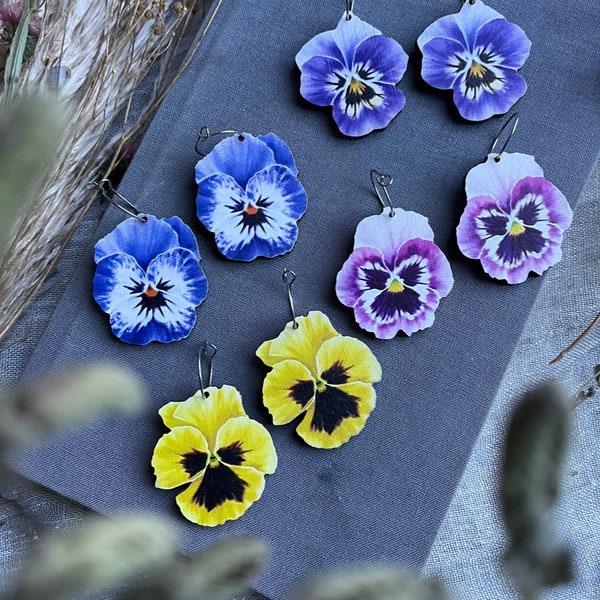 Pansy earrings