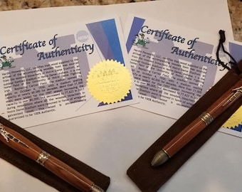 Custom made pen using wood from Notre Dame Stadium