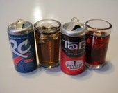 Barbie size 1 quot Royal Crown RC Cola or Tab Diet Soda Can Filled Kitchen Littles Glass GI Joe Sindy Mini GI Joe 1 6