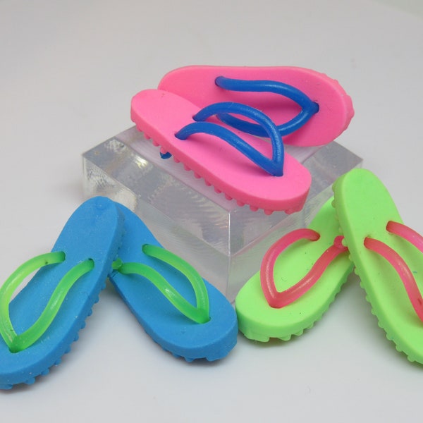 Mini Flip Flops for 11.5" Fashion Dolls 1:6 Play Scale Miniature Photo Props Dioramas