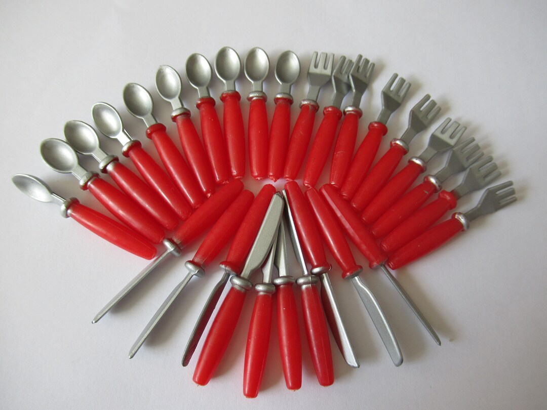 3-30 Sets Silverware Cutlery Miniature for DIY to Repaint Mini Food 1:6 ...