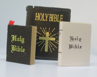 Miniature Bible for 11.5" Fashion Doll Dollhouse Play Scale 1:6 Diorama Supplies