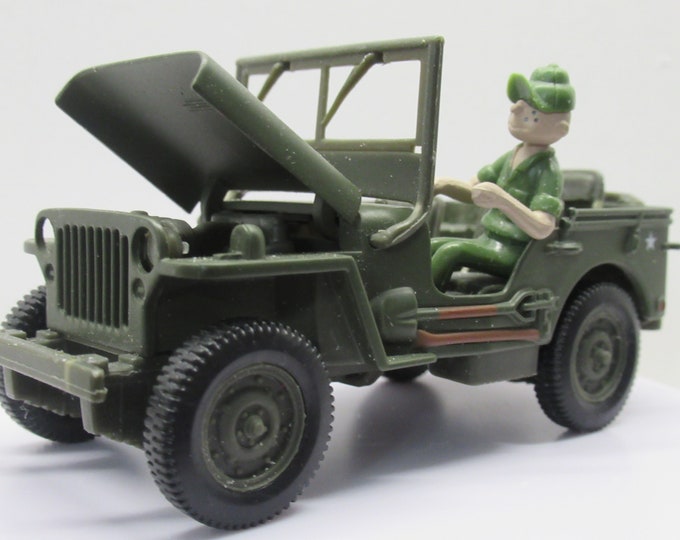 Beetle Bailey's Gate Willys Jeep 1/32 Miniature Military Vehicle Toy