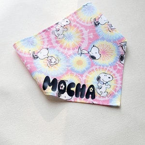 Snoopy Tie Dye Bandanna by Jumping Jake Dog Co.