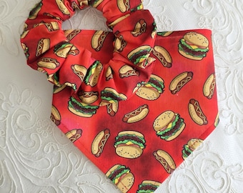 Hotdog & Burger Pet Bandanna by Jumping Jake Dog Co.