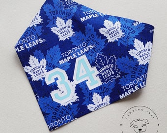 TML Leafs Hockey Blue Bandanna by Jumping Jake Dog Co.