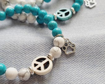 Dog Love Peace Bracelets by Jumping Jake Dog Co