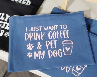 Coffee & Dogs - Reusable / Zipper Accessories Bag