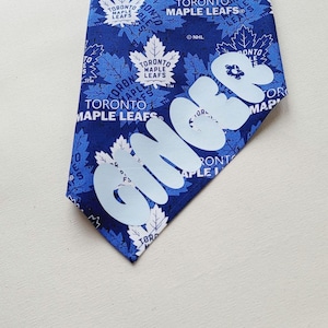 TML Maple Leafs Hockey Blue Pet Bandanna by Jumping Jake Dog Co.