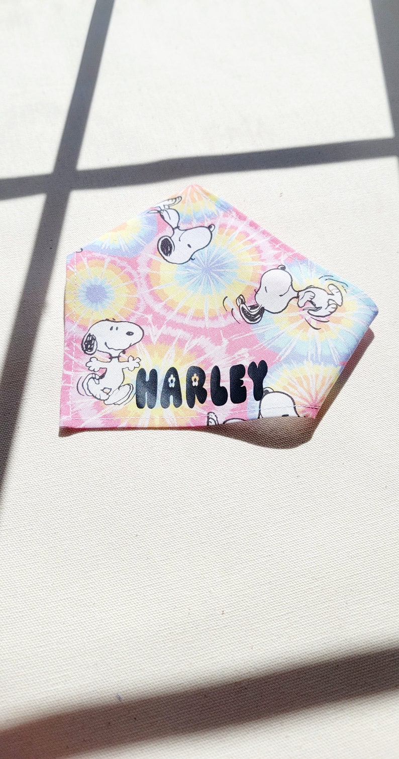 Snoopy Tie Dye Bandanna by Jumping Jake Dog Co. - Etsy