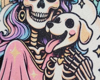 The Dog Mom SPARKLE Tarot Card Tote Bag Pink