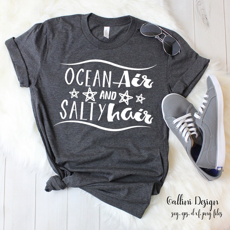 Download Visual Arts Ocean Air And Salty Hair Svg Png Dxf Designs Ocean Svg Starfish Design Svg Cut Files For Cricut Silhouette Vinyl Iron On Shirt Design Craft Supplies Tools