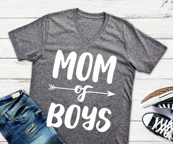Download Mom Of Boys Svg Files Mom Svg Shirt Design Png Dxf Silhouette | Etsy