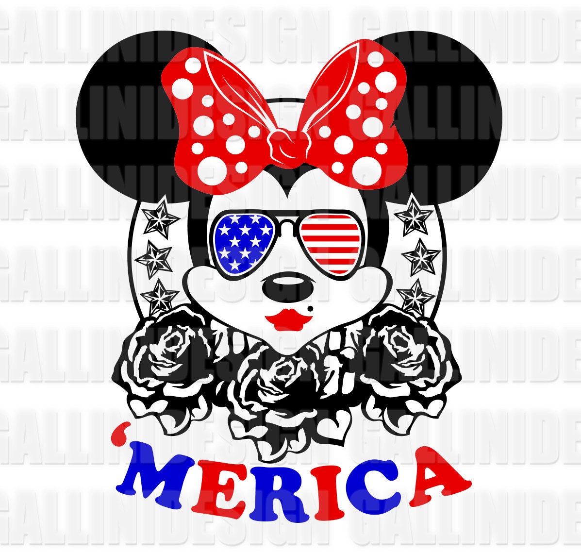 Download Minnie Mouse Svg Merica Svg Fourth Of July Svg America Svg ...
