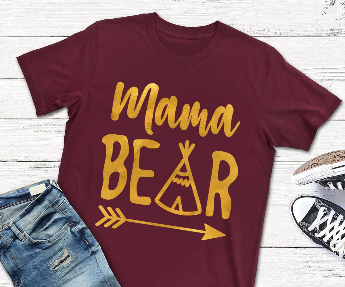 Download Mama Bear Svg Mom Shirts Designs Mom Kids Shirts Iron On ...