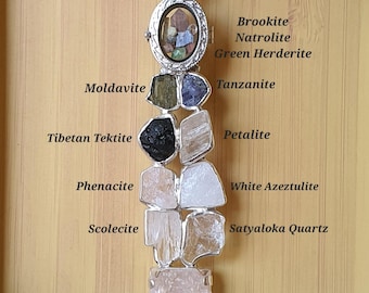 シナジー 7 ストーン ペンダント アゼツライト、タンザナイト