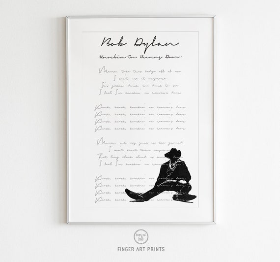 Bob Dylan Printable Wall Art Home Wall Decor Knockin Etsy