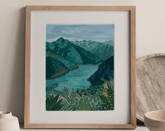 Southeast Alaska Ocean Hike Views Nature Art Painting