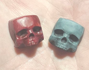 Skull Keycaps - Red Skull - Greyskull