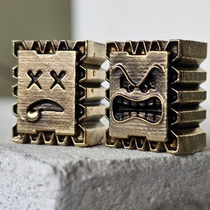 Handcrafted Thwomp Paracord Bead: Video Game Inspired