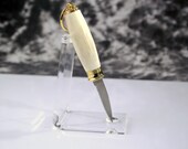 Deer Antler Key Ring Knife with Velvet Gift Pouch