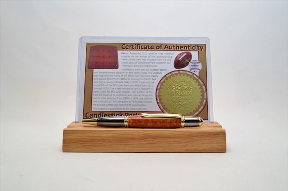 Handcrafted Pen Made From San Francisco Giants and San Francisco 49ers Candlestick Park Plastic Stadium Seat