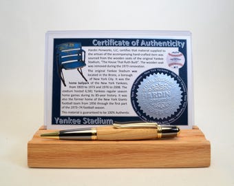 Pen Made From Yankee Stadium Wooden Stadium Seat